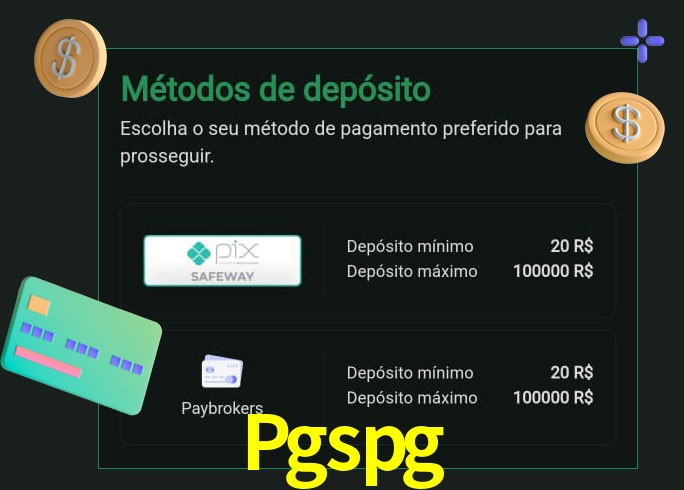 O cassino Pgspg oferece uma grande variedade de métodos de pagamento